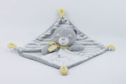 Pat ripaton - comforter mon petit ours grey white 25 cm 