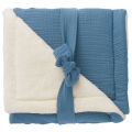 Bbco - couverture épaisse doublée bleu - 70 x 100 cm 