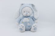 Max sax - peluche ours déguisé en lapin bleu blanc 25 cm 