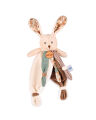  - les poupis - lapin beige marron blanc 25 cm 