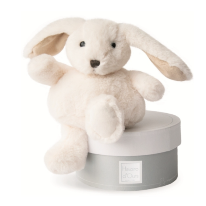  - les boulidoux - peluche lapin blanc 25 cm 