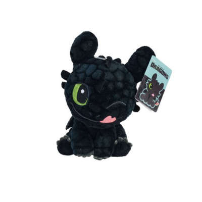 Dragons - peluche krokmou clin doeil noir 18 cm 