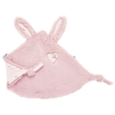 Bbco - plat lapin rose fourrure coeur 30 cm 