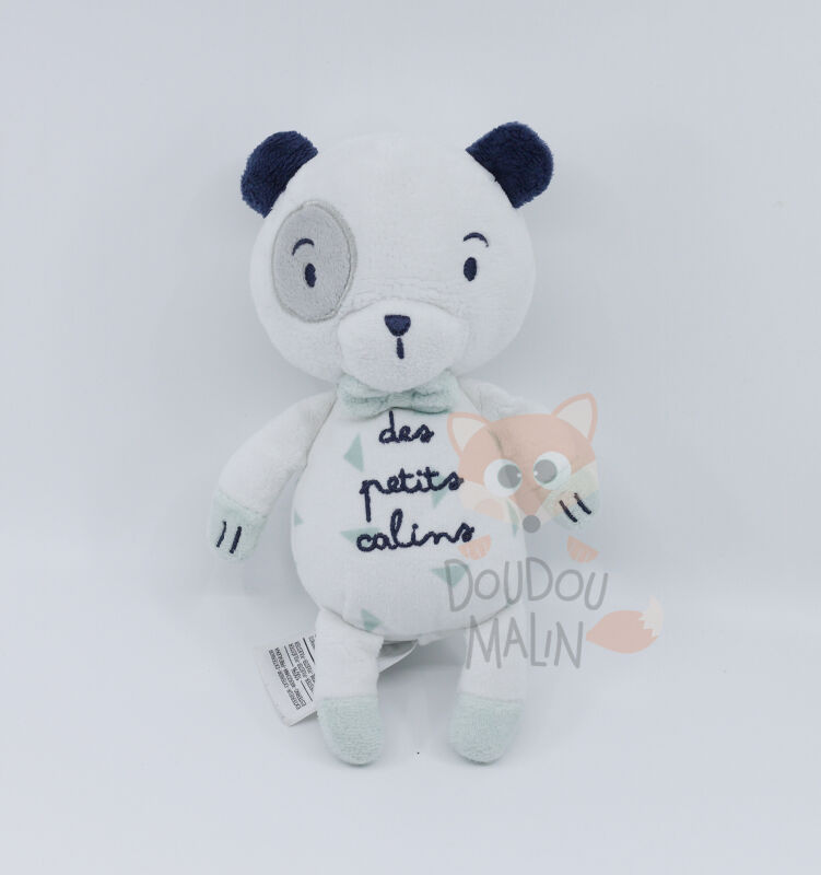  - peluche ours des petits calins vert blanc 20 cm 