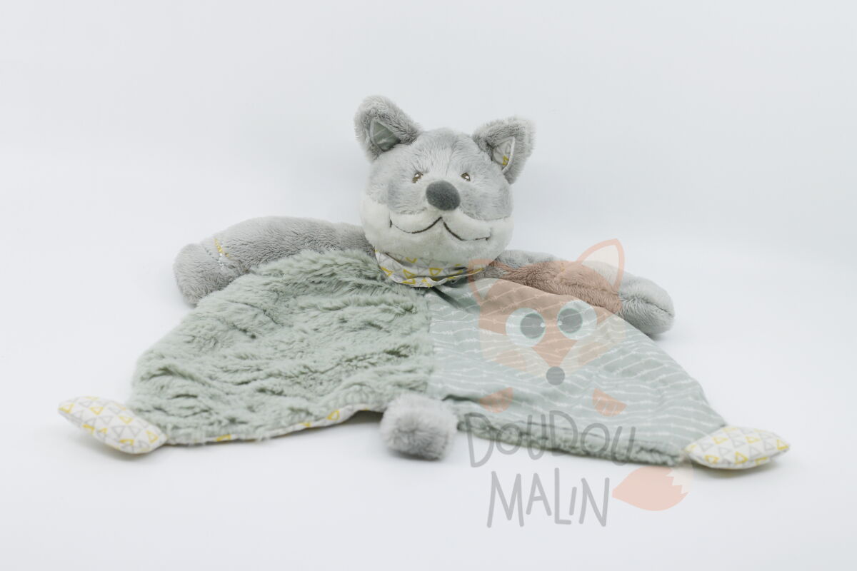 Babiage - plat renard vert gris 30 cm 