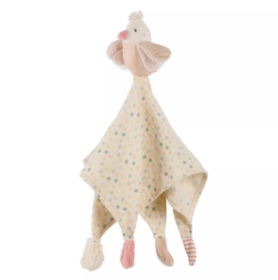  - oiseau lange coton rose beige 40 cm 