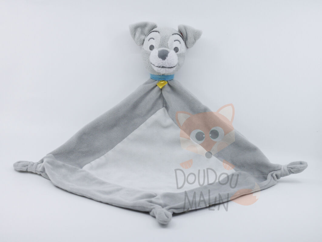  - belle et clochard - plat chien gris 40 cm 