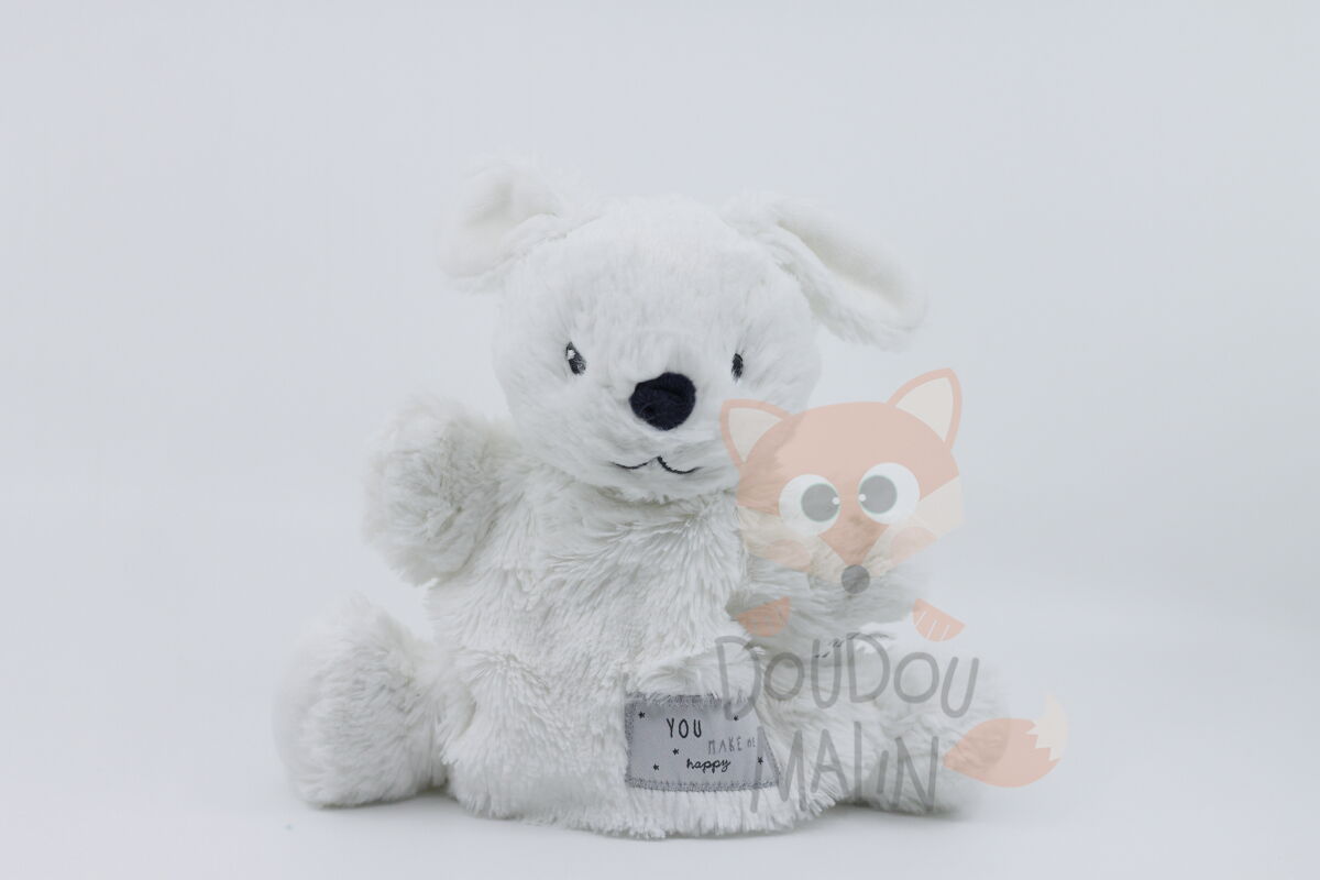  - marionnette lapin blanc you make me happy 25 cm 