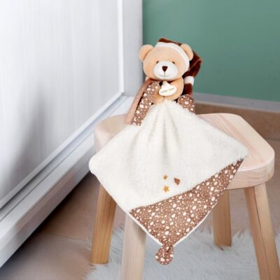  - glow in the dark - plush with comforter bear brown white 25 cm 