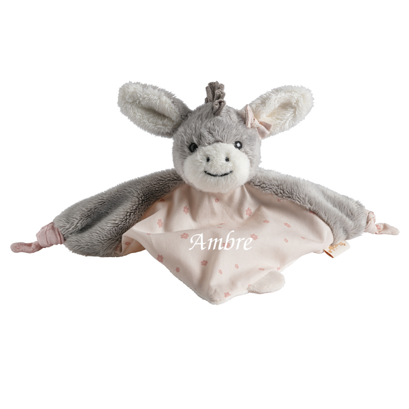 Couverture Doudou Bébé Personnalisée Avec Prénom - Taille 25x25cm, Broderie Nom, Sensorielle, Lavable, Cadeau Naissance - 9