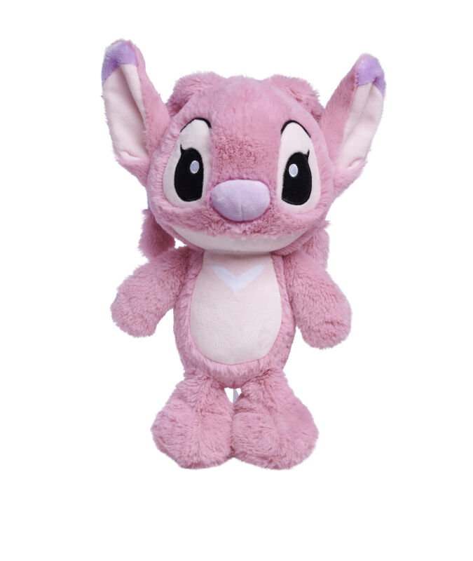 Disney - Stitch Angel - Peluche Flopsie rose violet 25 cm