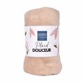  - couverture plaid polaire beige 70 x100 cm 