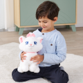  - marie chat - peluche blanc rose 25 cm 