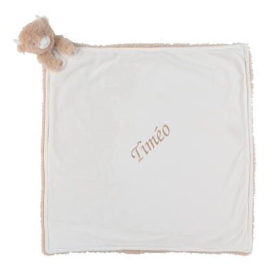  - fluffy vache - couverture avec peluche - 50 x 50 cm 