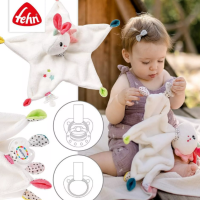  - licorne plat étoile blanc rose 40 cm 