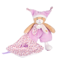  - brioche the bear - plush with comforter purple white 22 cm 