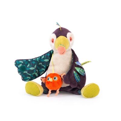  - dans jungle - peluche musicale toucan 30 cm 