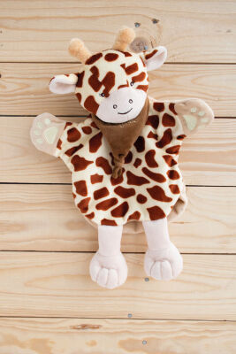  savane handpuppet giraffe brown beige 
