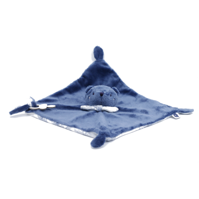  - plat ours bleu marine toile jouy 25 cm 