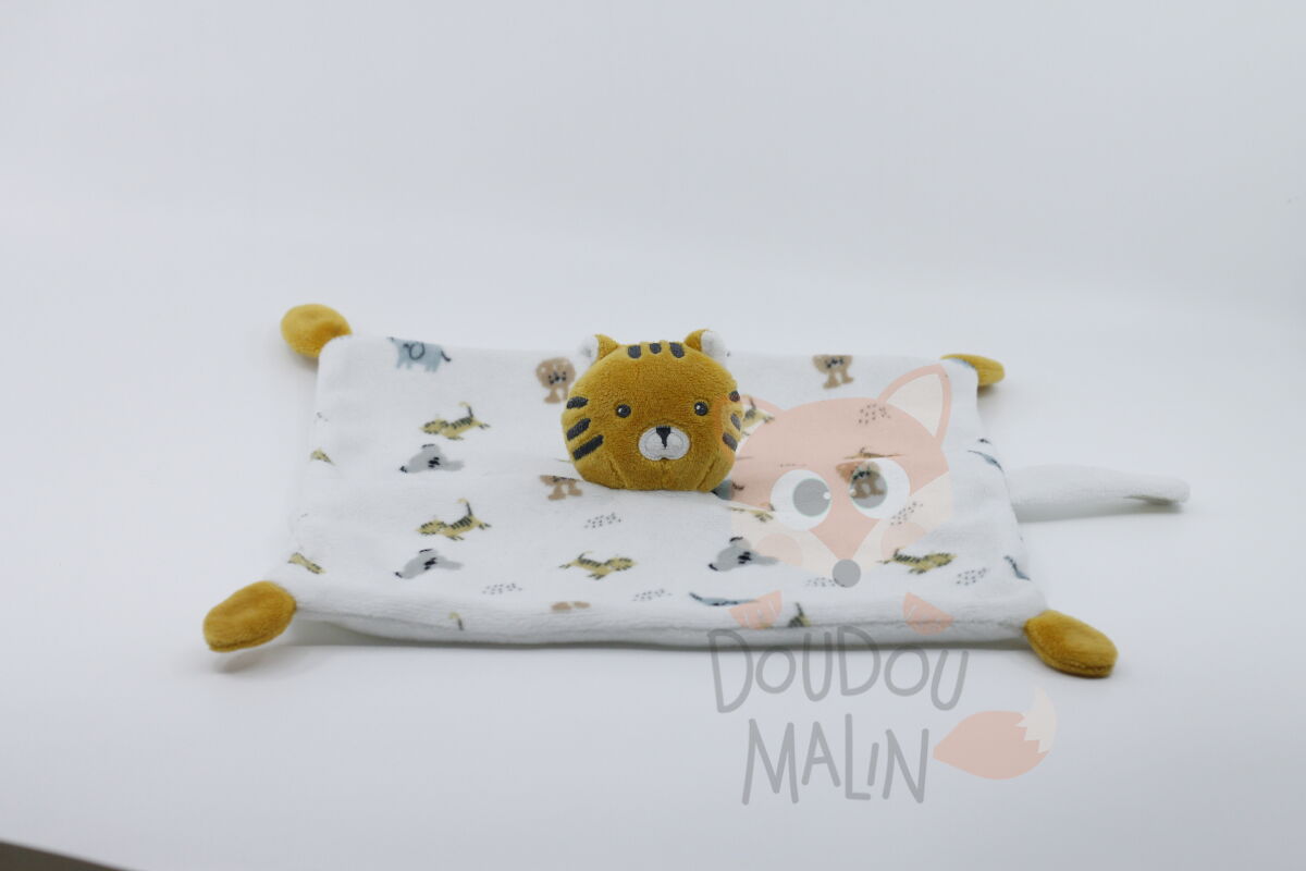  - plat tigre blanc jaune - 25 cm 