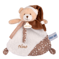  - je brille dans nuit - ours marron blanc 25 cm 