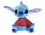  - stitch - peluche bleu pull noël - 25 cm 