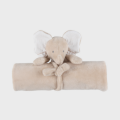  - bali et moka - couverture éléphant beige blanc 50 x 50 cm 