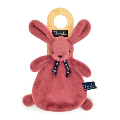  - lapin dorlotin fabriqué en france - bois rose 25 cm 