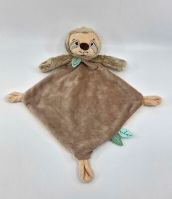  paresseux beige marron feuille 25 cm 