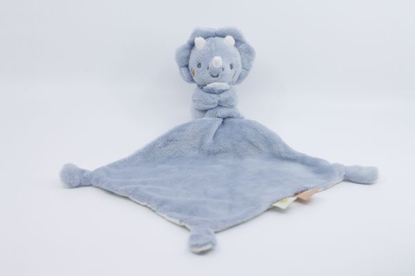  - plush + comforter dinosaur blue 25 cm 
