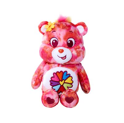 Bisounours - peluche flower power rose 23 cm 