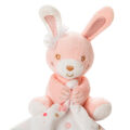   - plush rabbit pink with comforter white 25 cm 