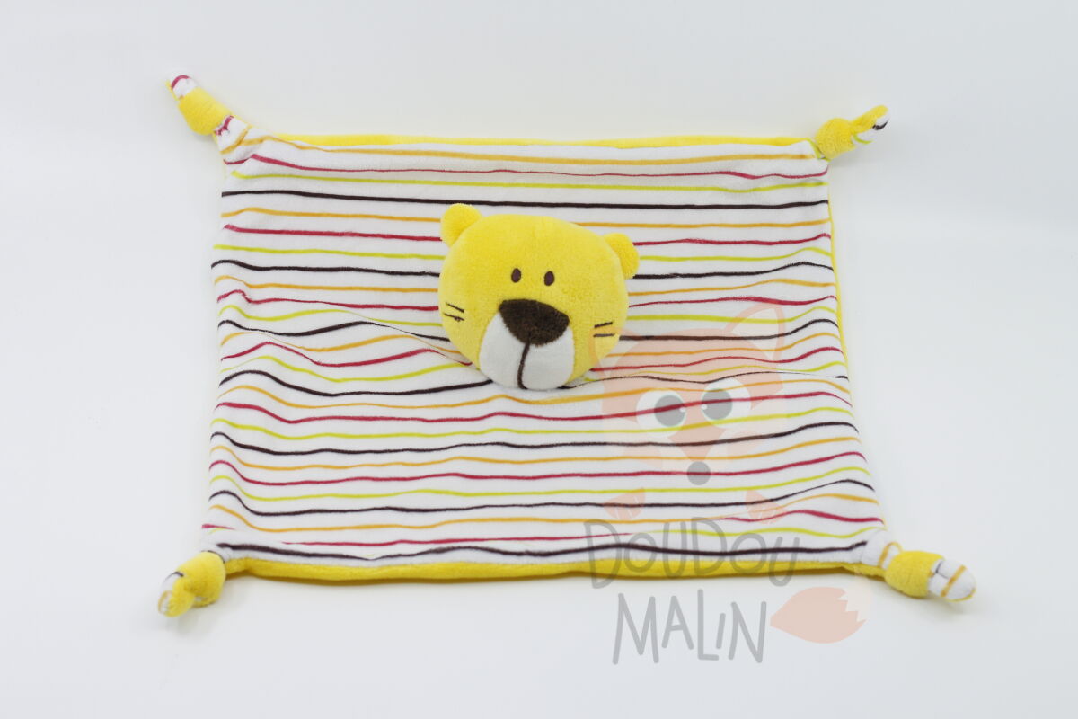  plat lion jaune blanc rayé 25 cm 