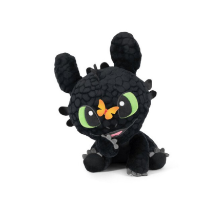 Dragons - peluche krokmou papillon noir 30 cm 