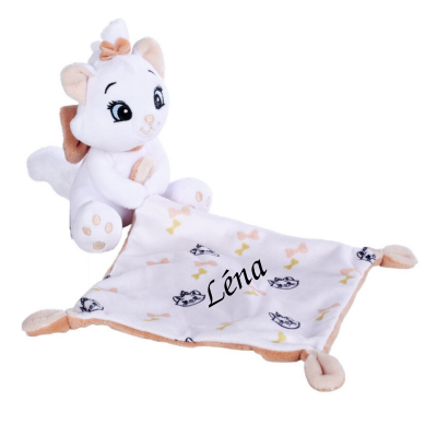  - marie chat - aristochat mouchoir blanc rose 