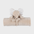  - bali et moka - couverture éléphant beige blanc 50 x 50 cm 