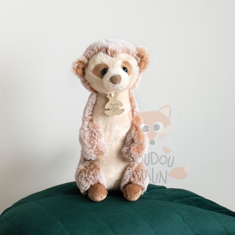  - peluche suricate marron 25 cm 