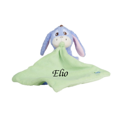  - eeyore the donkey - plush with comforter blue green 35 cm 