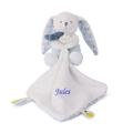  - rabbit ocean - plush with comforter blue white 22 cm 