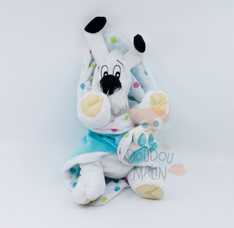  - idefix the dog - plush blanket green white 25 cm 