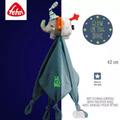  - éléphant luminescent lange coton bleu 40 cm 