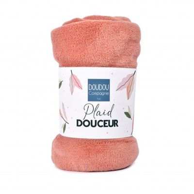  - couverture plaid polaire terracota 70 x100 cm 