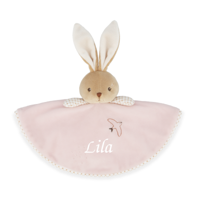  - perle - lapin rond rose 26 cm 