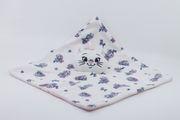  - marie chat - plat fleur blanc rose 25 cm 