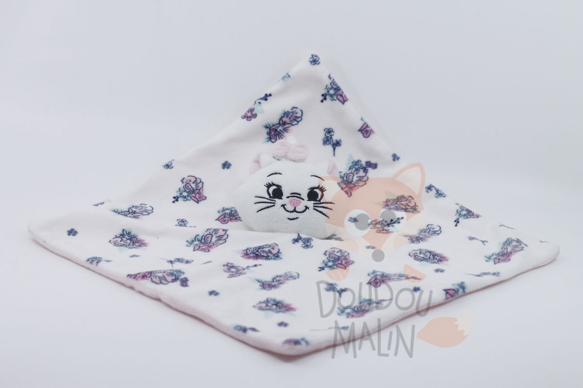  - marie chat - plat fleur blanc rose 25 cm 