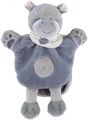  - savane - marionnette hippopotame gris 25 cm 