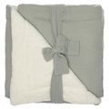Bbco - couverture épaisse doublée vert gris - 70 x 100 cm 