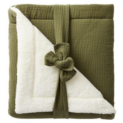 Bbco - couverture épaisse doublée vert - 70 x 100 cm 