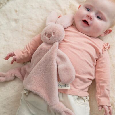  - lapidou - plat lapin triangle rose 22 cm 