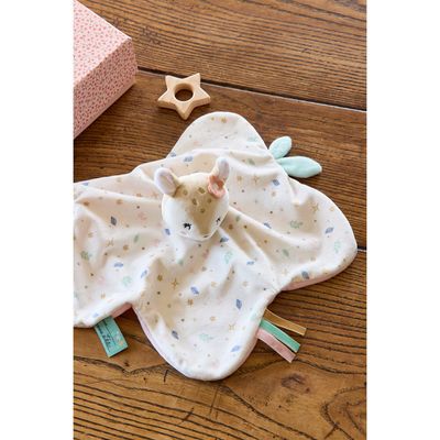  - plat biche blanc vert bleu feuille 25 cm 